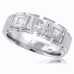 1.50 ct Men's Princess Cut Diamond Wedding Band Ring In White Gold